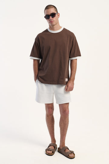 Common Need Alaric Elastic Waist Short White