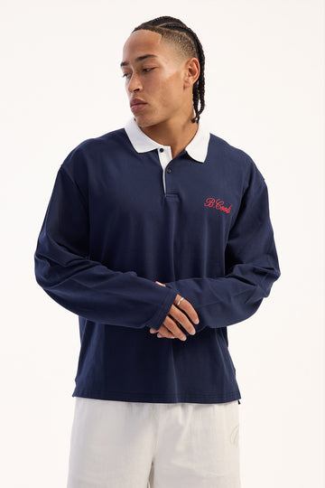 Barney Cools Scribe Rugby Polo Navy