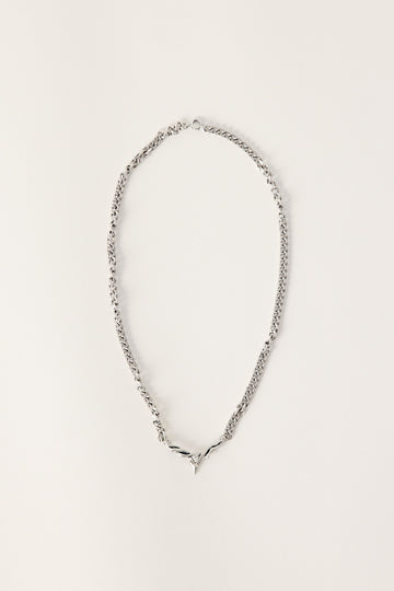 Neovision Thorn Chain Necklace Brushed Silver
