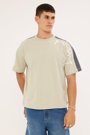 Rusty Lost It Cropped Tee Stone