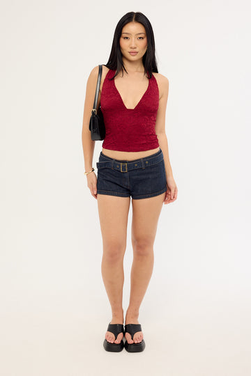 Lioness Afterglow Mini Short Dark Denim
