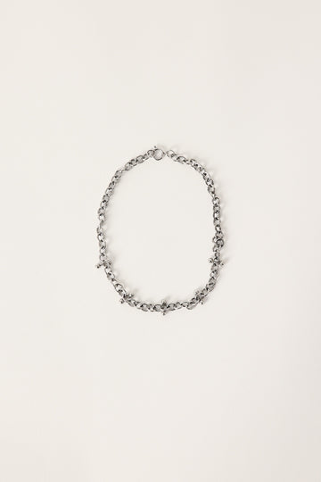 Neovision Studded Chain Necklace Silver