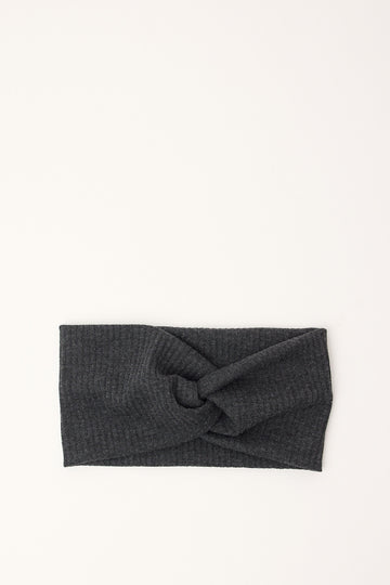 Token Knitted Headband Grey