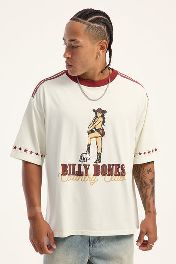 Billy Bones Club Country Club Ringer Tee Vintage White