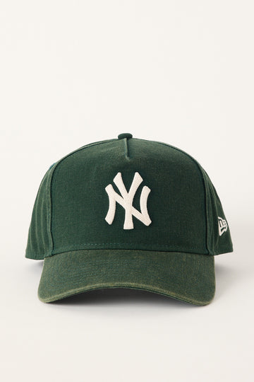 New Era 9Forty A-Frame Seasonal Washed Canvas New York Yankees Dark Green