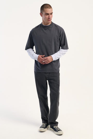 Thrills Slacker Jean Ash Black