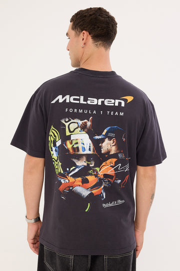 Mitchell & Ness McLaren Signature Tee Washed Black