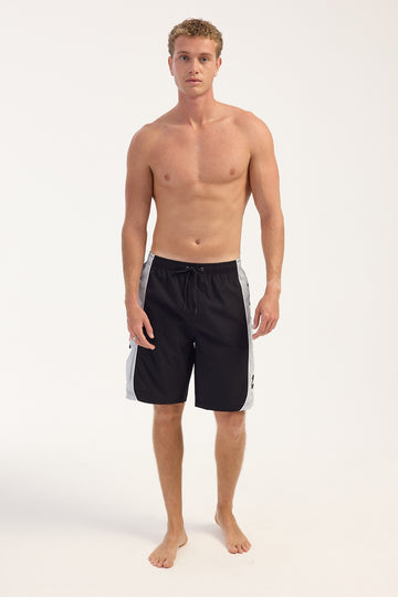 Worship Rows Elastic Swim Short Black/Blue