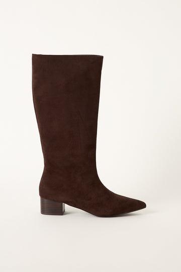 Therapy Steevie Heel Boot Choc Faux Suede