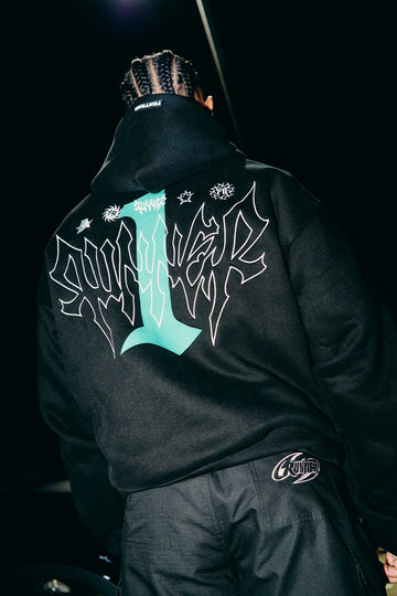 Front Runner Hybrid Hoodie Black/Tiffany