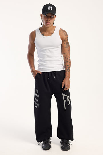 Front Runner Gridline Wide Leg Pant Black