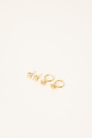 Perfect Stranger Willow Stud Earring 2 Pack 18K Gold Plated