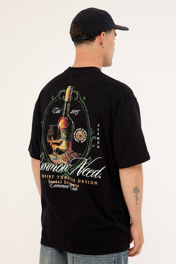 Common Need Courtesy Heavyweight Boxy Tee Black