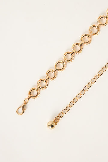 Token Linked Chain Belt Gold