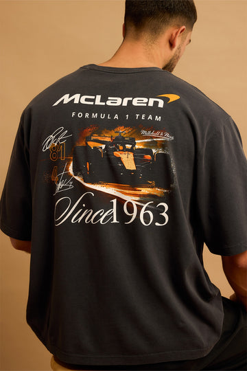 Mitchell & Ness McLaren Apex Boxy Tee Faded Slate Faded Slate