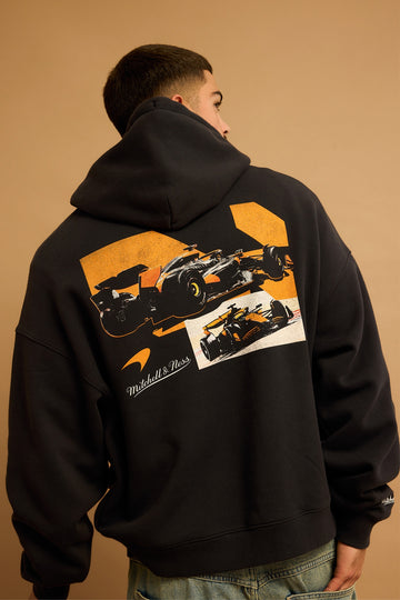 Mitchell & Ness McLaren 38 Hoodie Washed Black Washed Black
