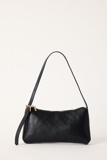 Perfect Stranger Evelyn Buckle Shoulder Bag Black
