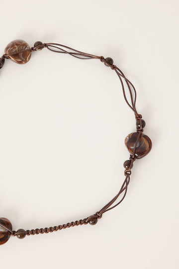 Perfect Stranger Bridget Beaded Belt Brown