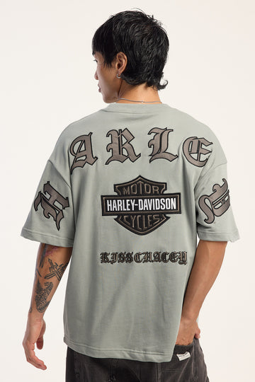 Kiss Chacey KSCY x Harley Davidson Outlaw Loopback Street Tee Pigment Limestone
