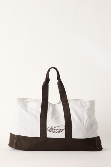 Common Need Repose Large Tote Bag Brown/Off White