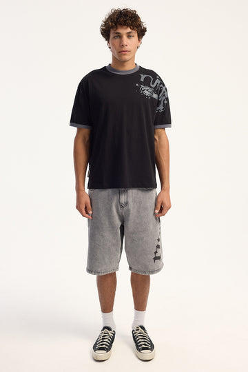 Rusty Tweaking Baggy Jort London Summer