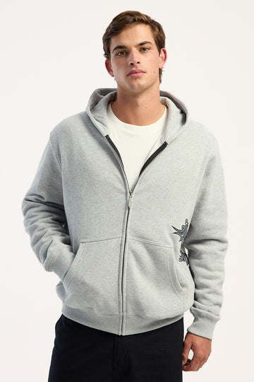 Billabong Tilt Zip Thru Hood Light Grey Heather