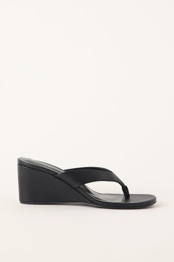 Billini Tiggy Thong Wedge Black