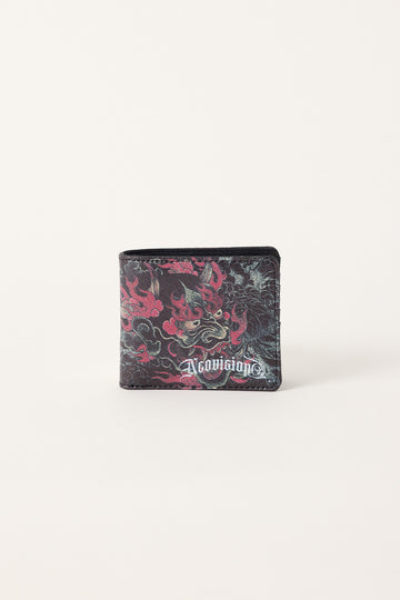 Neovision Duality Distressed Leather Wallet Black