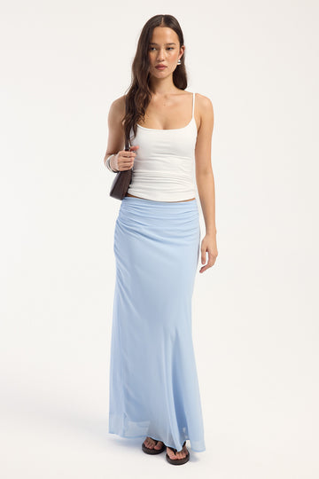Luck + Trouble Aliyah Maxi Skirt Blue