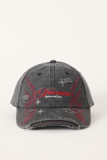 Neovision Damage Control Jewelled Dad Cap Washed Black