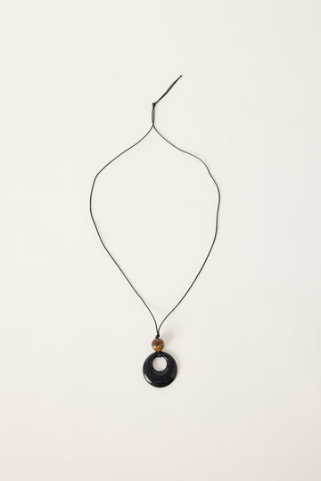 Token Airlie Resin Pendant Necklace Black