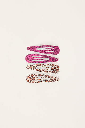 Token Cheetah Hair Clip Pack Animal Print