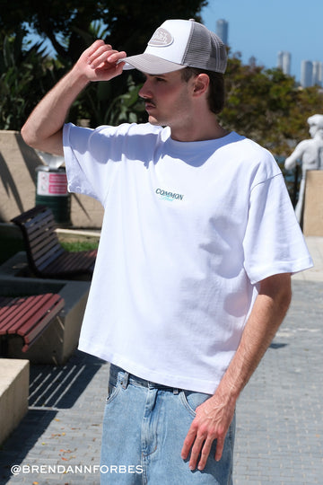 Common Need Variant Heavyweight Signature Tee White