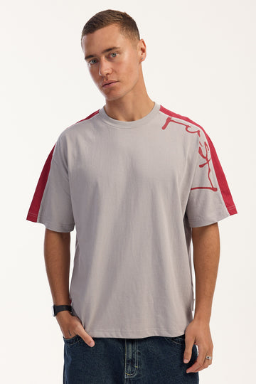 Rusty Lost It Cropped Tee Stone Grey