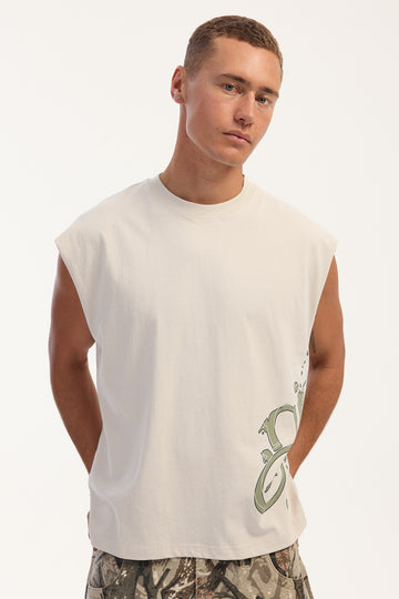 Rusty Art Attack Cropped Muscle Cream