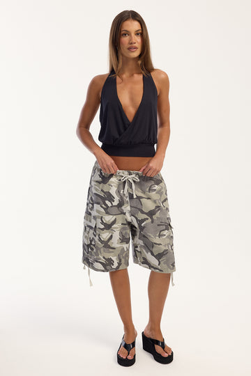 Rusty River Camo Low Rise Baggy Cargo Short Camo