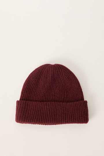 Token Apres Fluffy Knit Beanie Burgundy