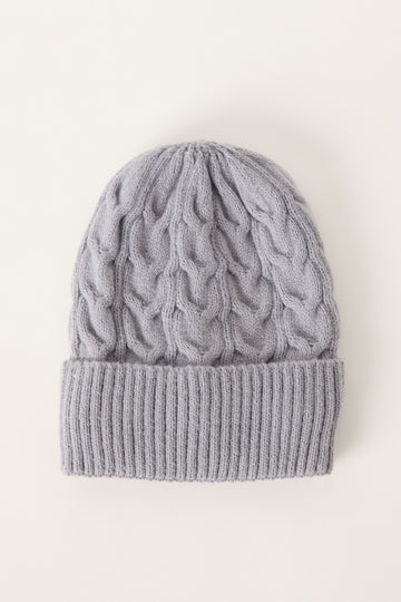 Token Alpine Cable Knit Beanie Grey