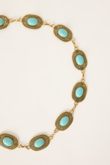 Token Oasis Chain Belt Gold / Aqua