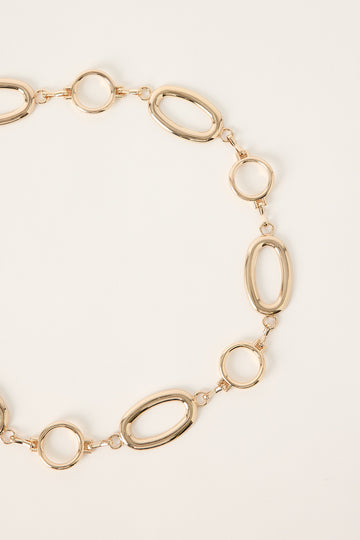 Token It Girl Oval Chain Belt Gold