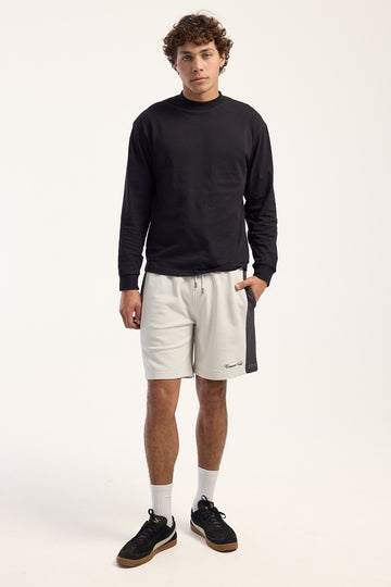Common Need Club 93 Loopback Elastic Waist Short Ice Grey
