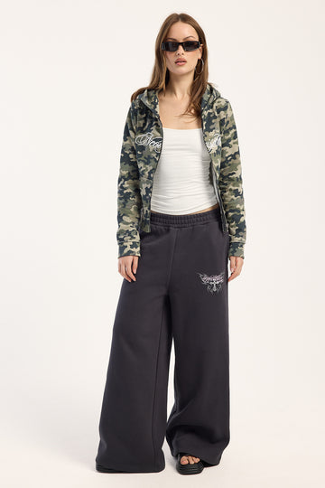 Neovision Glitchfly Straight Leg Trackpant Washed Black