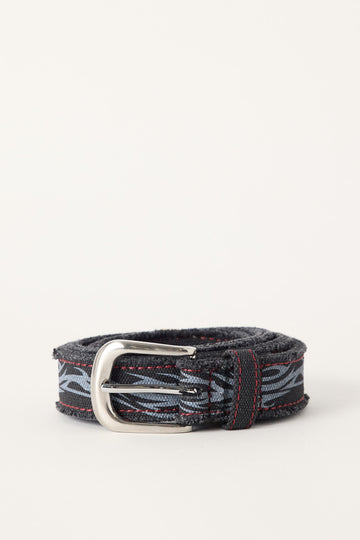 Neovision Tribal Distressed Denim Belt Washed Black
