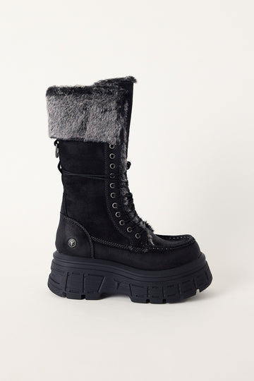 Windsor Smith Womens Saintly Fluffy Boot Black