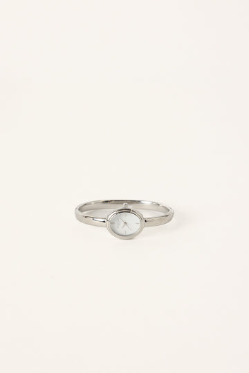 Rosefield Bangle Bangle Watch White Silver