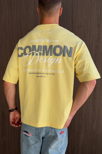 Common Need Compose Heavyweight Easy Tee Vanilla Yellow