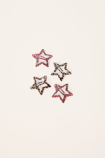 Token Animal Star Hair Clip Pack Animal Print
