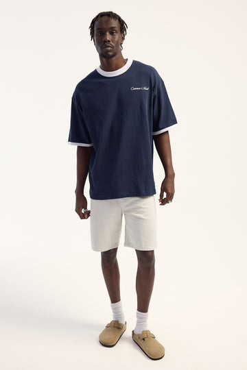 Common Need Refine Denim Jort Washed Bone