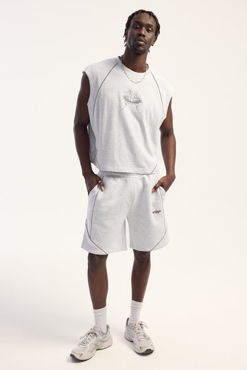 Neovision Drifter Baggy Sweat Short Snow Marle