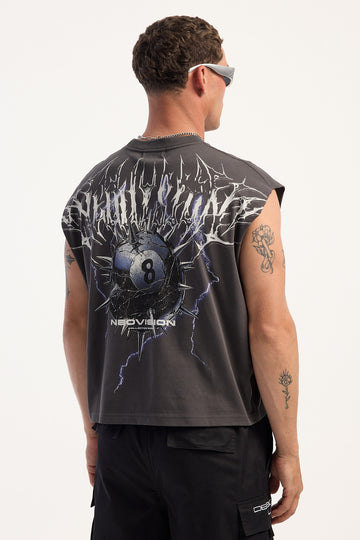 Neovision Oracle Cropped Muscle Tank Asphalt